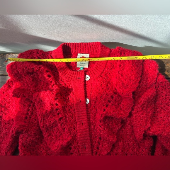 Farm Rio Red Ruffle Cardigan - Picture 12 of 12